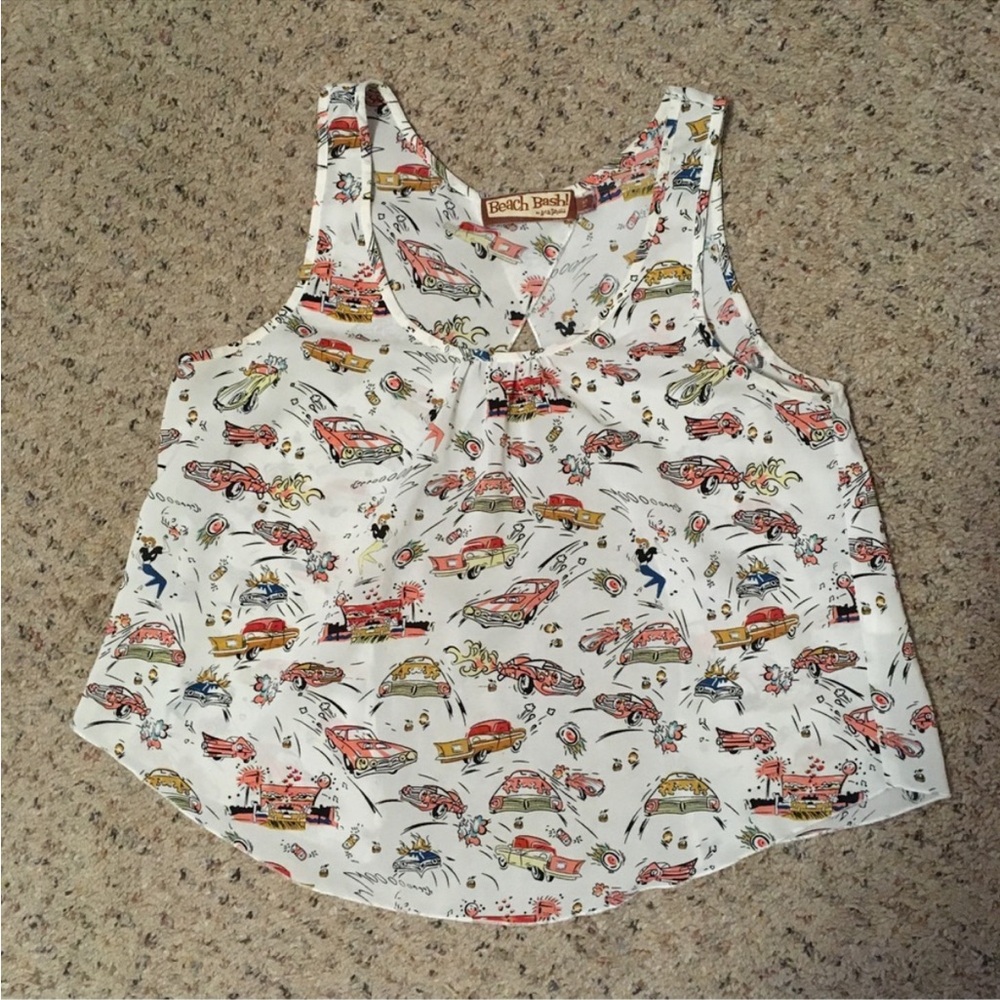 Beach Bash by Tatyana Women's open back Camisole with hot rod print